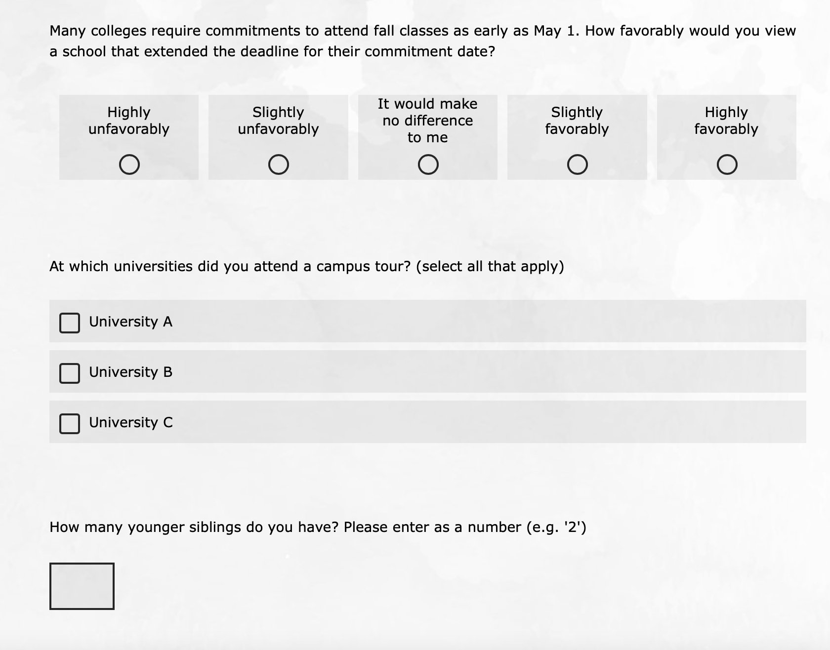 psychology survey assignment