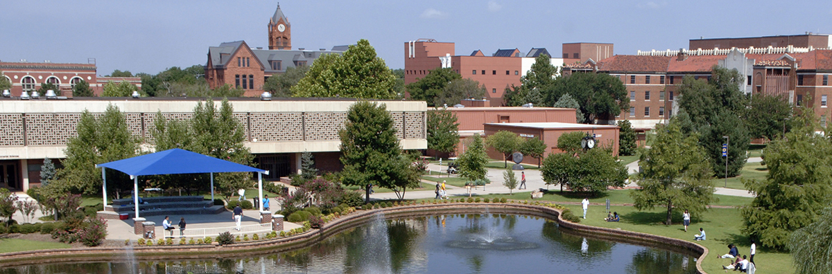 Aerial image of the University of Central Oklahoma