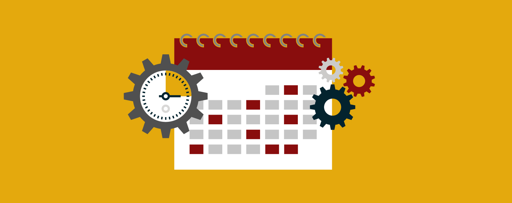 Header image for '5 Components of a Blog Editorial Calendar' on a modern background with abstract shapes, highlighting strategies for effective blog planning and content organization.