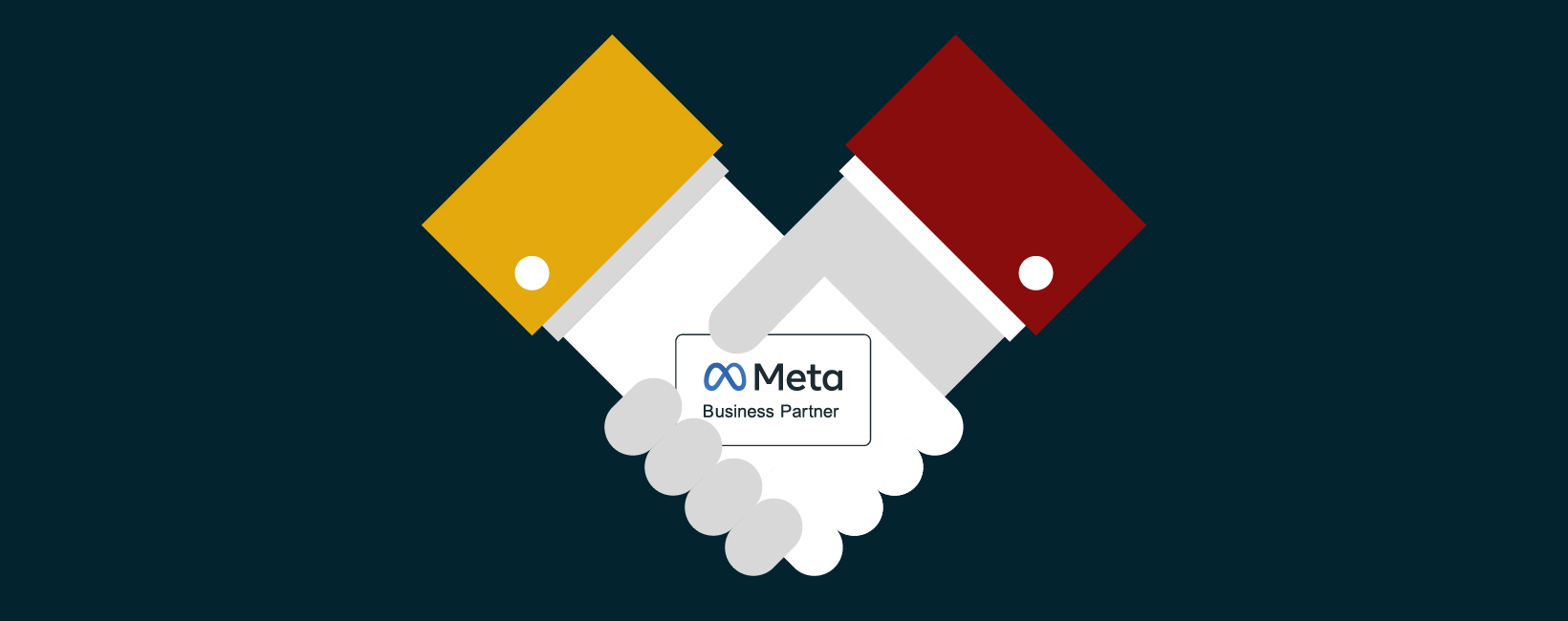 Header image for 'Carnegie 2024 Meta Business Partner' on a modern background with abstract shapes, highlighting the partnership's role in enhancing digital marketing strategies.