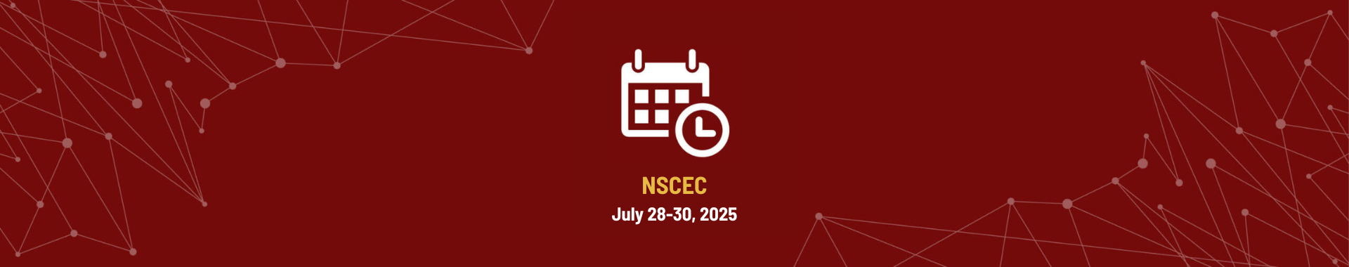 Event header image that reads: NSCEC / July 28-30