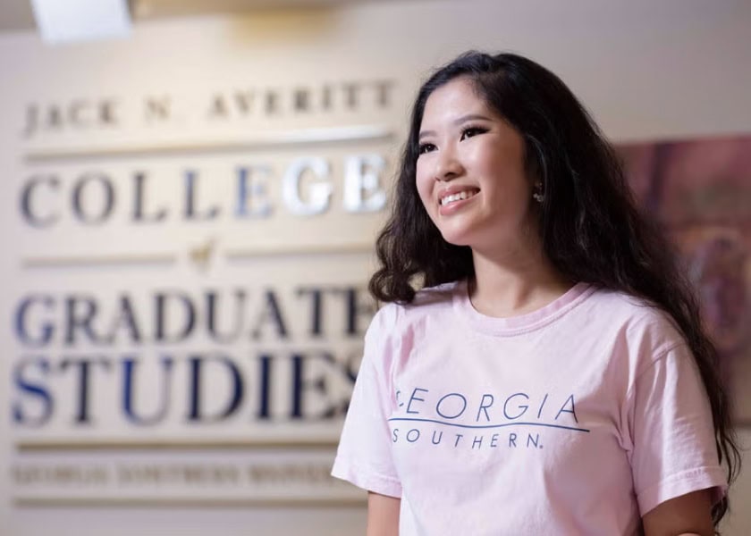 Smiling woman indoors at Georgia Southern University