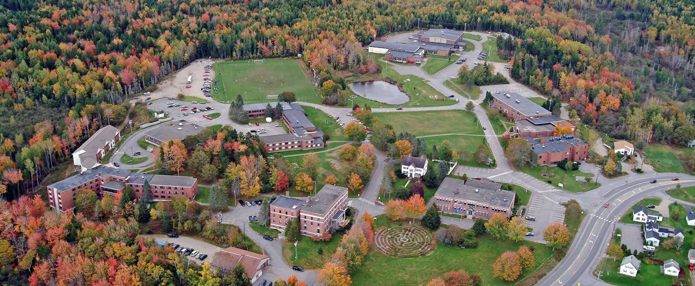 Aerial view of the University of Maine