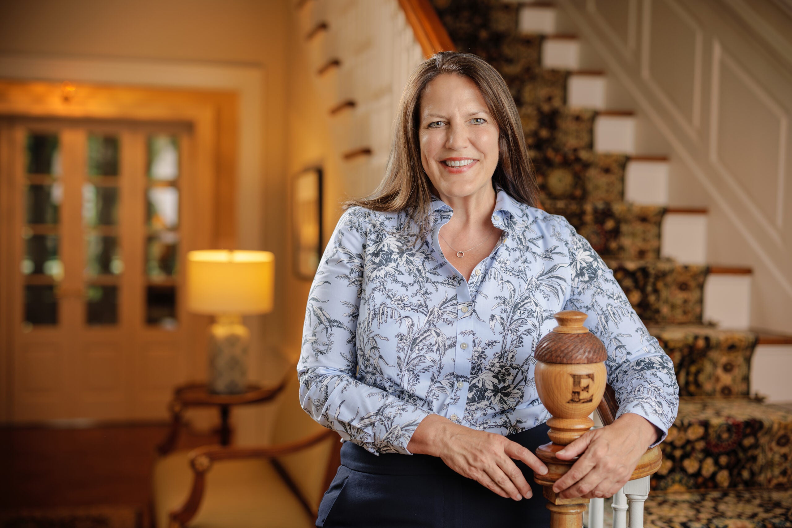 Professional portrait on staircase