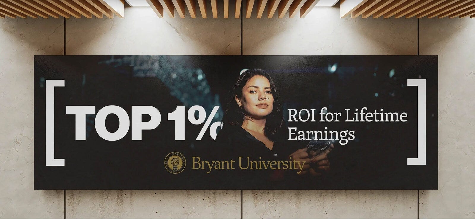 Top 1% ROI for lifetime earnings at Bryant University, a leader in higher education.